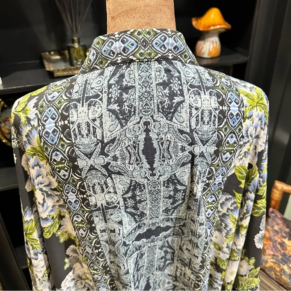 Free People Wildflower Chiffon Zip Kimono – Size XS/S (Oversized Fit)